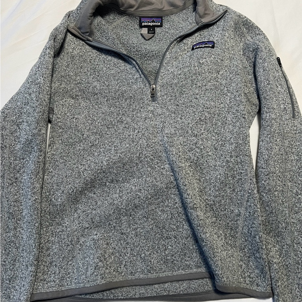 Patagonia Gray Zip Up Sweater